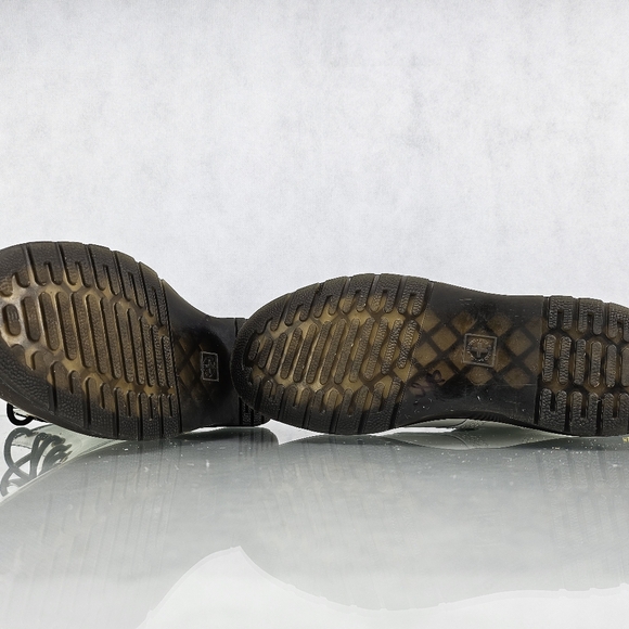 Dr.Martens Zavala Combat Boots Sz 6 Womens White Leather - Picture 5 of 6